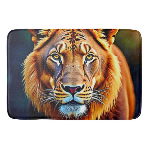 Majestic Lion: Soul of the Wild King Art Bath Mat