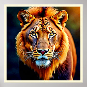 Majestic Lion: Soul of the Wild King Art Poster
