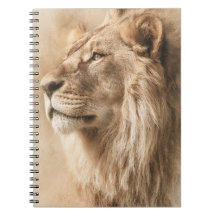Majestic Lion Wildlife Art Notebook