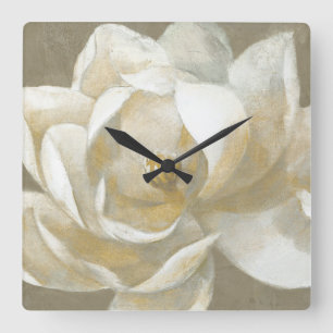Majestic Magnolia Square Wall Clock