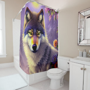 Majestic Majesty of the Wolf  Shower Curtain