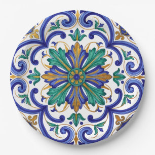 Majestic Majolica baroque Italian Paper Plate