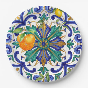 Majestic Majolica baroque Italian Paper Plate