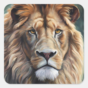 Majestic Mane Square Sticker