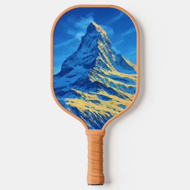 Majestic Matterhorn Iconic Alpine Peak Pickleball Paddle (Front)