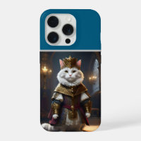 "Majestic Monarch: The Regal White Cat in Robes"
