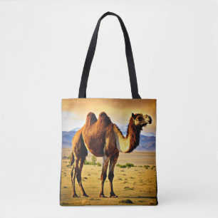 Majestic Mongolian Bactrian Camel in 8K Ultra HD Tote Bag