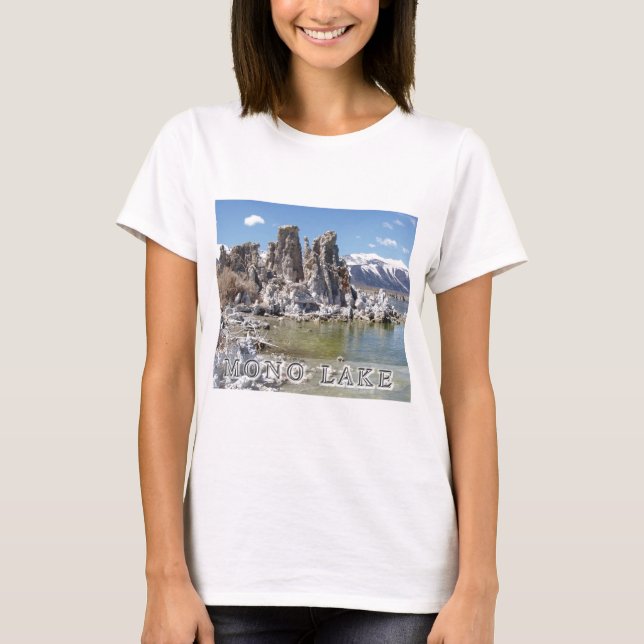 Majestic Mono Lake Scenic Tourist Photo T-Shirt (Front)