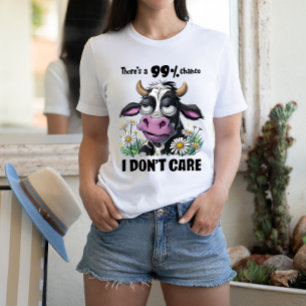 Majestic Monochrome Cow With a Blushing Nose T-Shirt