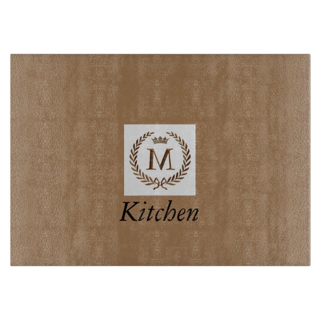 Majestic Monograms: Illuminating Elegance" Cutting Board (Front)