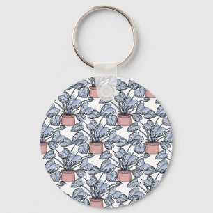 Majestic monstera key ring