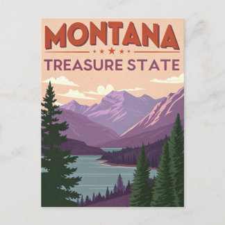 Majestic Montana: Treasure State Sunrise Postcard