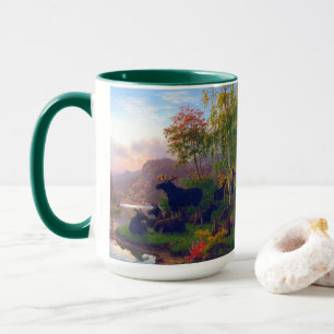 Majestic Moose in a Swedish Autumn Landscape Camp Mug