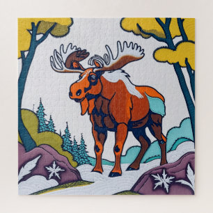 Majestic Moose in the Forest Jigsaw Puzzle