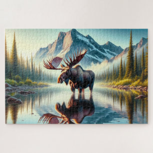 Majestic Moose Peaks, Mountain Peaks Jigsaw Puzzle