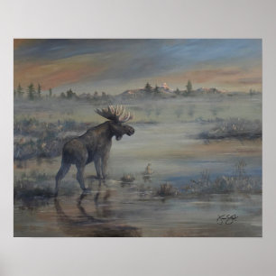 Majestic Moose Poster