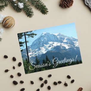 Majestic Mount Rainier Photo Holiday Card