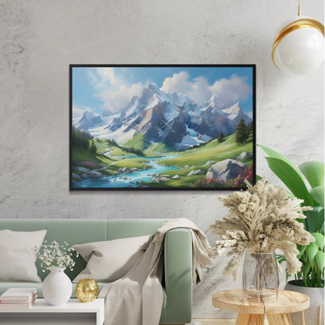 Majestic Mountain Landscape Alpine Scenery  Poster (Creator Uploaded)