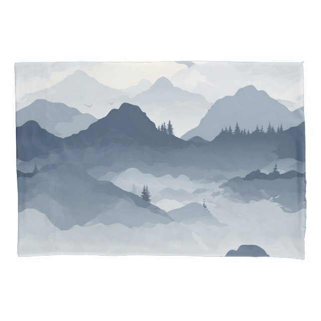 Majestic Mountain Landscape Pillowcase (Front)