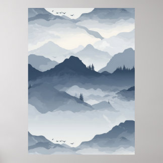Majestic Mountain Landscape Poster