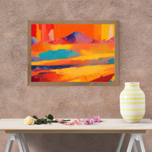 Majestic Mountain Sunset Photo Print