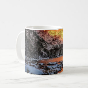 Majestic Mountain Sunset Winter Landscape Nature Coffee Mug