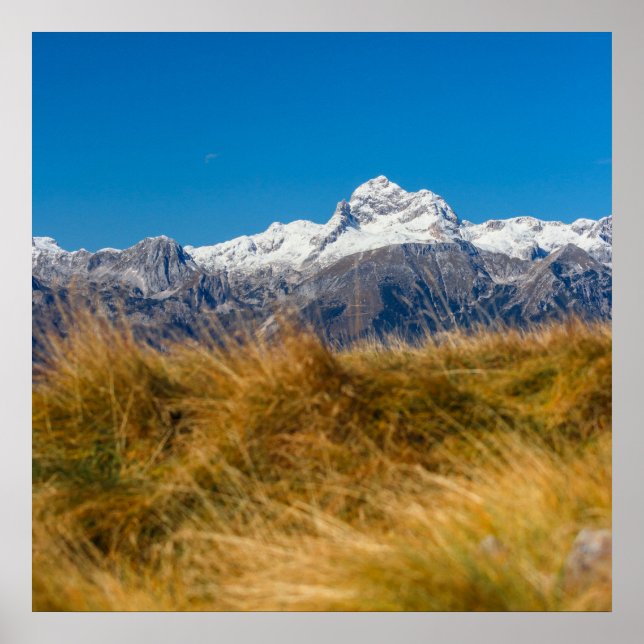 Majestic mountain Triglav, Slovenia Poster (Front)
