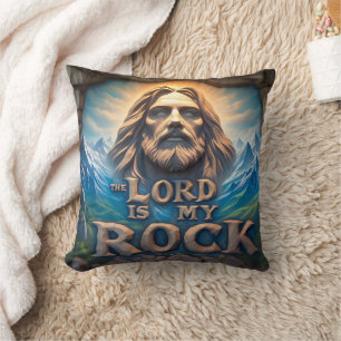 Majestic Mountains: The Lord Is My Rock Cushion