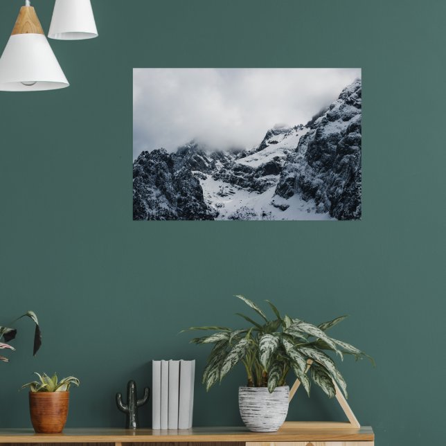 Majestic mountains under the clouds poster (Living Room 1)