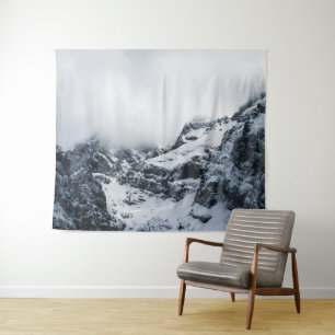Majestic mountains under the clouds tapestry