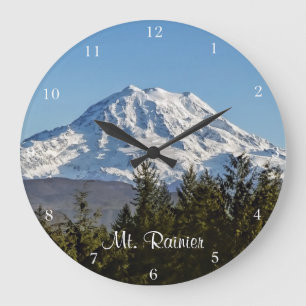Majestic Mt. Rainier Large Clock