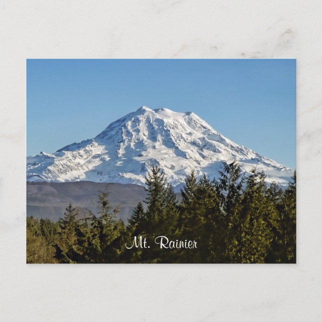 Majestic Mt. Rainier Postcard (Front)
