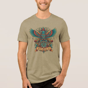 Majestic Native Heritage Tribal Eagle Culture Shir Tri-Blend Shirt