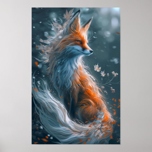 Majestic Nine-Tailed Fox Poster (Front)