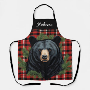 Majestic Northern Black Bear All-Over Print Apron