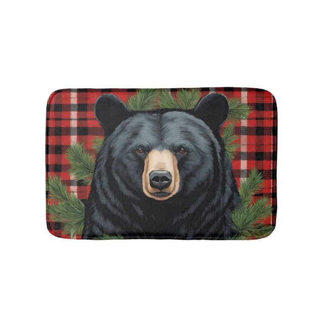 Majestic Northern Black Bear Bath Mat (Front)