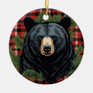 Majestic Northern Black Bear Ornament