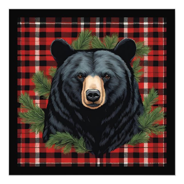 Majestic Northern Black Bear Photo Enlargement (Front)