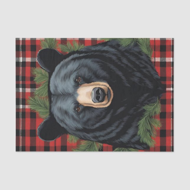 Majestic Northern Black Bear Tissue Paper (Front)