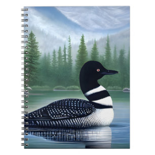 Majestic Northern Wilderness Loon Notebook