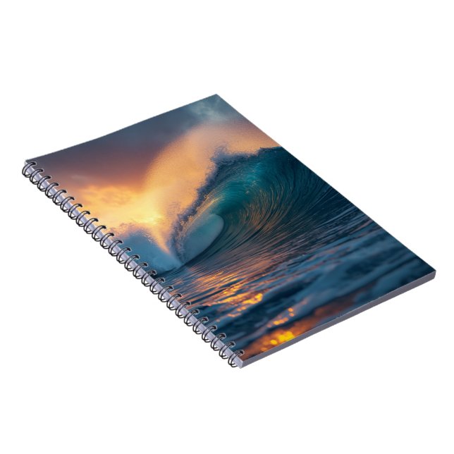 Majestic Ocean Waves Photo Notebook (Right Side)