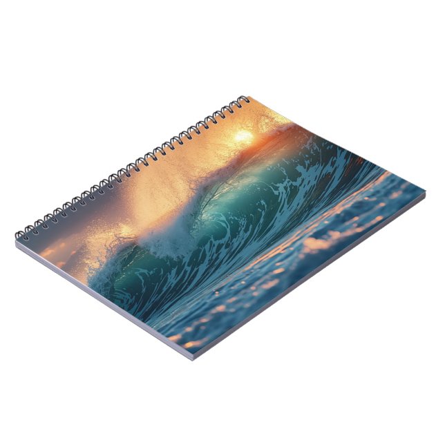 Majestic Ocean Waves Photo Notebook (Left Side)