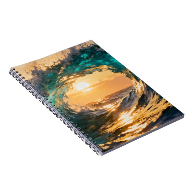 Majestic Ocean Waves Photo Notebook (Right Side)