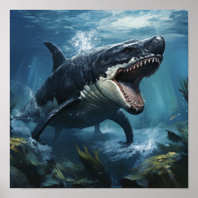 Majestic Orca and Fierce Crocodile Poster (Front)