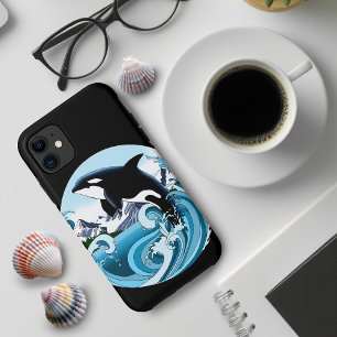 Majestic Orca Killer Whale Blue Waves Ocean iPhone 11 Case