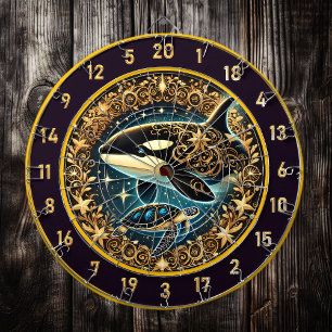 Majestic Orca Turtle Rustic Decor Dartboard