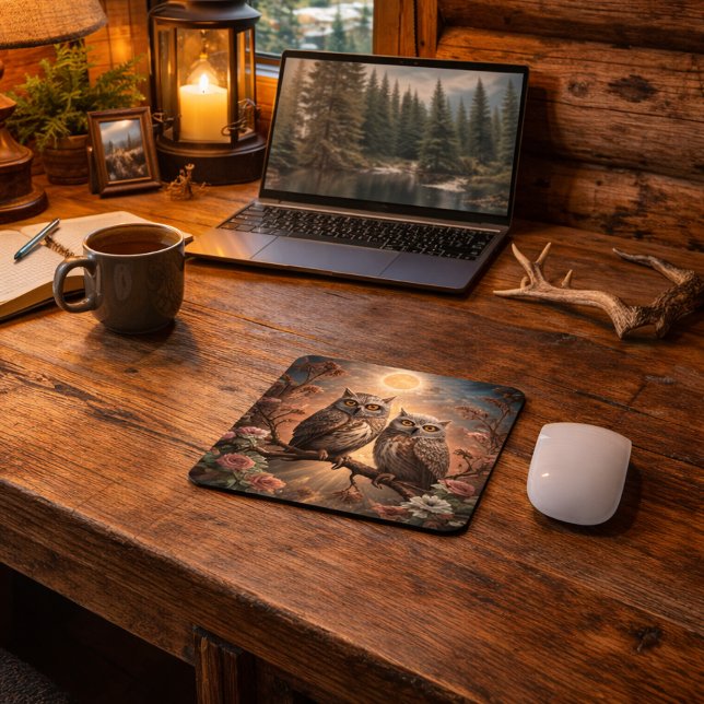 Majestic Owl Design Mouse Pad (Creator Uploaded)