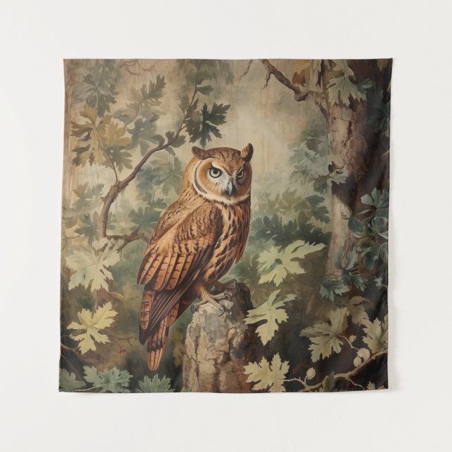 Majestic Owl in a Forest Tapestry (Front (Horizontal))