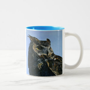 Majestic owl Two-Tone coffee mug