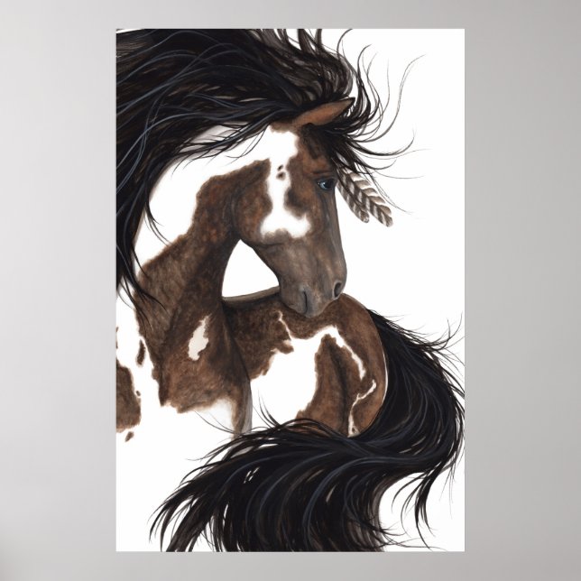Majestic Paint Pinto Art Poster Horse by Bihrle (Front)